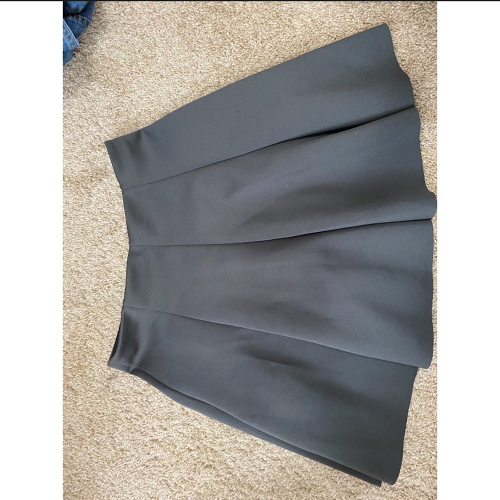 High waisted, pleated skirt